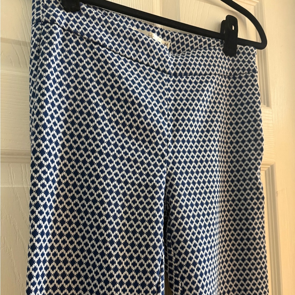 Blue and White Skinny Dress pants